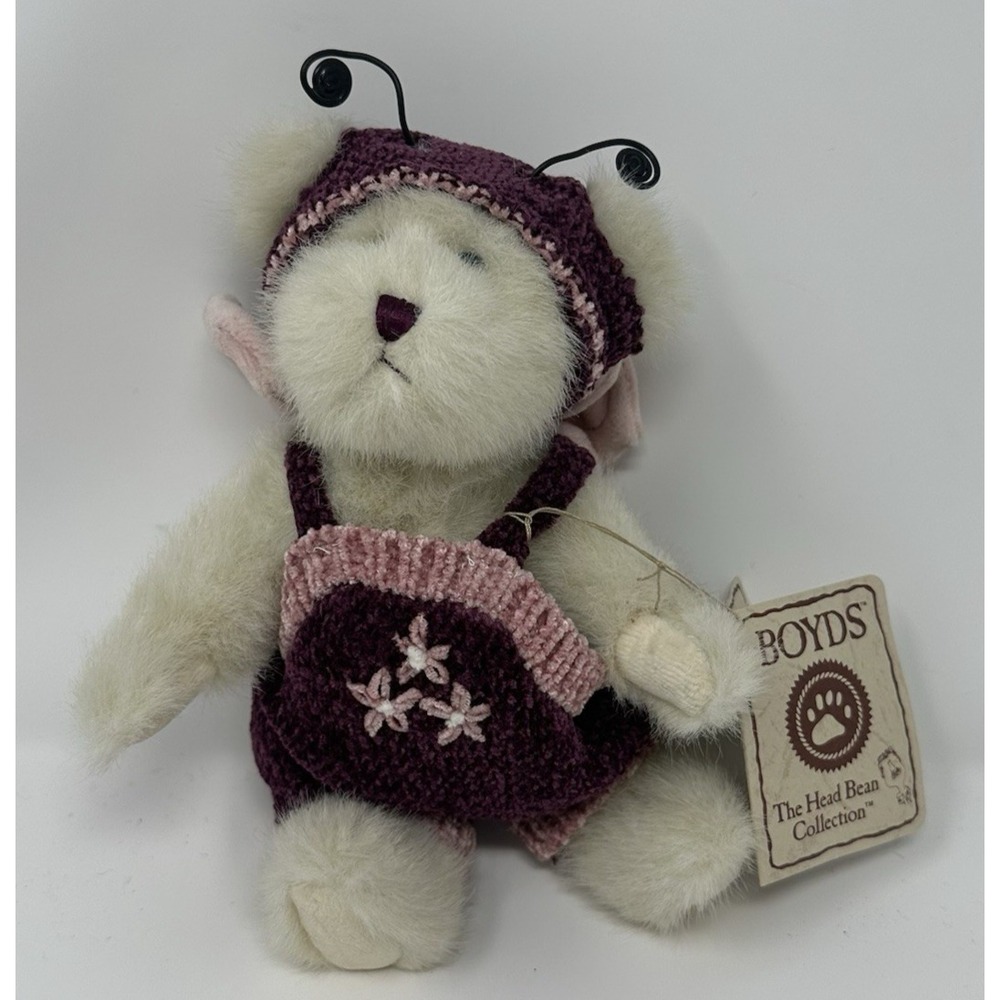 Boyds Bears Head Bean Collection Flitter B Bugsley Plush Bear #918702 NWT - Picture 2 of 5